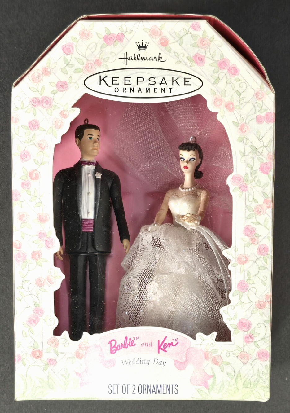 Vintage Hallmark Keepsake Barbie & Ken Wedding Day Christmas Ornaments 1997 New
